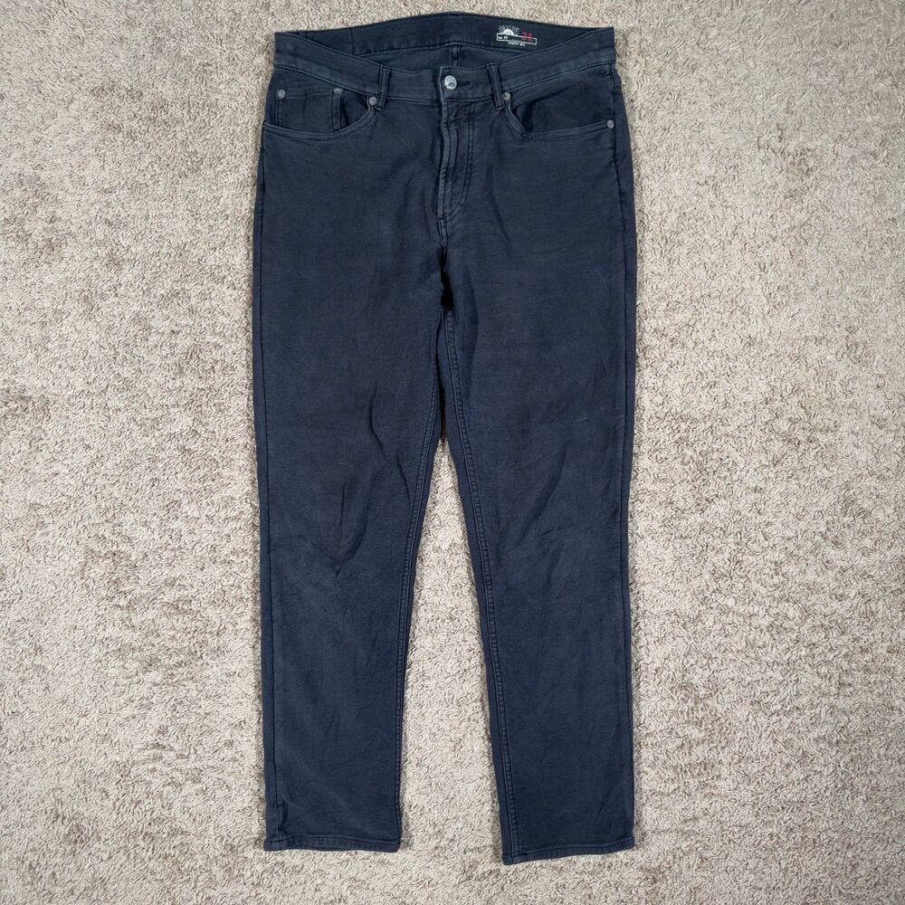 Faherty Men’s 31x28 Grey Stretch Terry 5-Pocket Straight Leg Pants